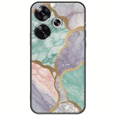 The Marble Collection - Pastel Xiaomi Poco F6 5G Black TPU (Μαύρη Σιλικόνη)