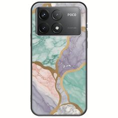 The Marble Collection - Pastel Xiaomi Poco F6 Pro 5G Black TPU (Μαύρη Σιλικόνη)