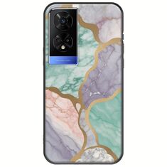 The Marble Collection - Pastel TCL 50 5G Black TPU (Μαύρη Σιλικόνη)