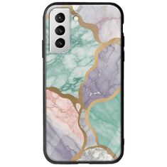 The Marble Collection - Pastel Samsung Galaxy S22 Plus Groove TPU (Tempered Glass και TPU)
