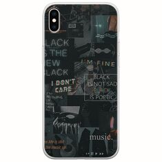 Aesthetic Black iPhone X / XS Flexible TPU (Διάφανη Σιλικόνη)