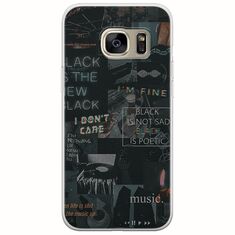 Aesthetic Black Samsung Galaxy S7 Edge Flexible TPU (Διάφανη Σιλικόνη)