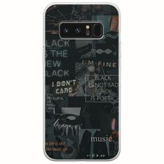 Aesthetic Black Samsung Galaxy Note 8 Flexible TPU (Διάφανη Σιλικόνη)
