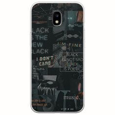 Aesthetic Black Samsung Galaxy J3(2017) Flexible TPU (Διάφανη Σιλικόνη)