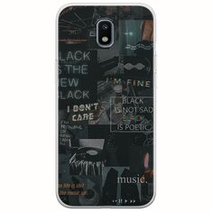 Aesthetic Black Samsung Galaxy J7(2017) Flexible TPU (Διάφανη Σιλικόνη)