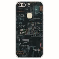 Aesthetic Black Huawei P9 Flexible TPU (Διάφανη Σιλικόνη)