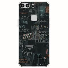 Aesthetic Black Huawei P9 Lite Flexible TPU (Διάφανη Σιλικόνη)