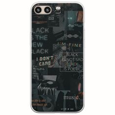 Aesthetic Black Huawei P10 Flexible TPU (Διάφανη Σιλικόνη)