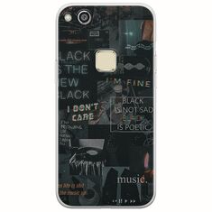 Aesthetic Black Huawei P10 Lite Flexible TPU (Διάφανη Σιλικόνη)