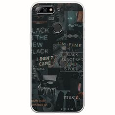 Aesthetic Black Huawei P Smart Flexible TPU (Διάφανη Σιλικόνη)