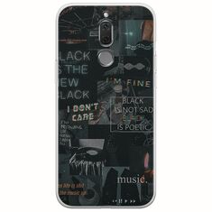 Aesthetic Black Huawei Mate 10 Lite Flexible TPU (Διάφανη Σιλικόνη)