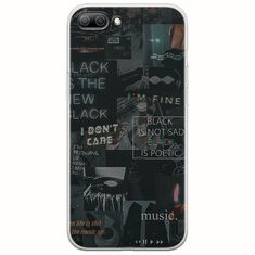 Aesthetic Black Huawei Honor 10 Flexible TPU (Διάφανη Σιλικόνη)