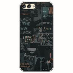 Aesthetic Black Huawei Honor View 10 Flexible TPU (Διάφανη Σιλικόνη)