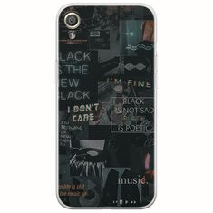 Aesthetic Black Sony Xperia XA Flexible TPU (Διάφανη Σιλικόνη)