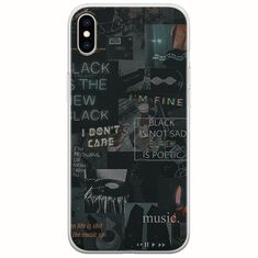 Aesthetic Black iPhone XS Max Flexible TPU (Διάφανη Σιλικόνη)