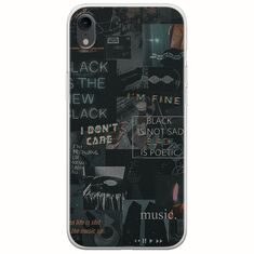 Aesthetic Black iPhone XR Flexible TPU (Διάφανη Σιλικόνη)