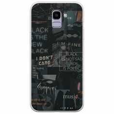 Aesthetic Black Samsung Galaxy J6 2018 Flexible TPU (Διάφανη Σιλικόνη)