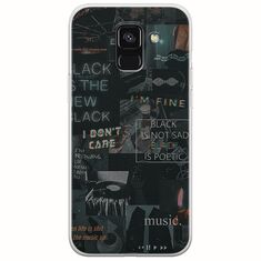 Aesthetic Black Samsung Galaxy A6 2018 Flexible TPU (Διάφανη Σιλικόνη)