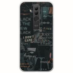 Aesthetic Black Huawei Mate 20 Lite Flexible TPU (Διάφανη Σιλικόνη)