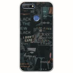 Aesthetic Black Huawei Y6 Prime 2018 Flexible TPU (Διάφανη Σιλικόνη)