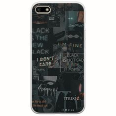 Aesthetic Black Huawei Y5 2018 Flexible TPU (Διάφανη Σιλικόνη)