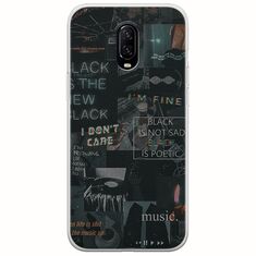 Aesthetic Black OnePlus 6T Flexible TPU (Διάφανη Σιλικόνη)
