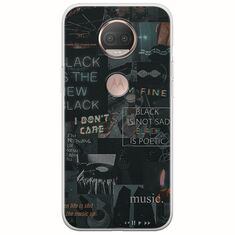 Aesthetic Black Motorola Moto G5S Flexible TPU (Διάφανη Σιλικόνη)