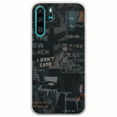 Aesthetic Black Huawei P30 Pro Flexible TPU (Διάφανη Σιλικόνη)