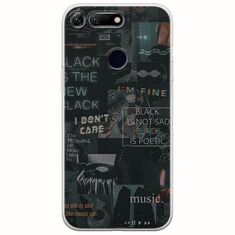 Aesthetic Black Huawei Honor View 20 Flexible TPU (Διάφανη Σιλικόνη)