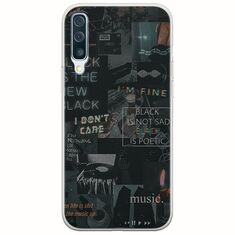 Aesthetic Black Samsung Galaxy A50 Flexible TPU (Διάφανη Σιλικόνη)