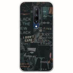 Aesthetic Black OnePlus 7 Pro Flexible TPU (Διάφανη Σιλικόνη)
