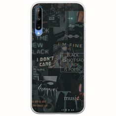 Aesthetic Black Samsung Galaxy A70 Flexible TPU (Διάφανη Σιλικόνη)