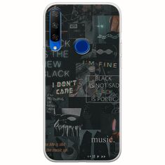 Aesthetic Black Huawei Honor 20 Lite Flexible TPU (Διάφανη Σιλικόνη)