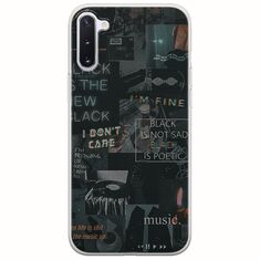 Aesthetic Black Samsung Galaxy Note 10 Flexible TPU (Διάφανη Σιλικόνη)