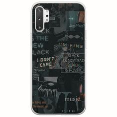 Aesthetic Black Samsung Galaxy Note 10 Plus Flexible TPU (Διάφανη Σιλικόνη)