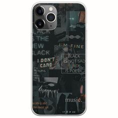 Aesthetic Black iPhone 11 Pro Max Flexible TPU (Διάφανη Σιλικόνη)