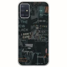 Aesthetic Black Samsung Galaxy A71 Flexible TPU (Διάφανη Σιλικόνη)