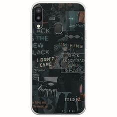 Aesthetic Black Samsung Galaxy M20 Flexible TPU (Διάφανη Σιλικόνη)