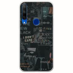 Aesthetic Black Huawei Honor 9X Flexible TPU (Διάφανη Σιλικόνη)