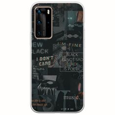 Aesthetic Black Huawei P40 Pro Flexible TPU (Διάφανη Σιλικόνη)