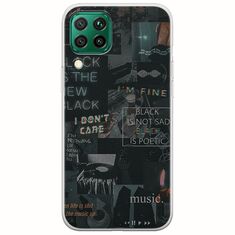 Aesthetic Black Huawei P40 Lite Flexible TPU (Διάφανη Σιλικόνη)