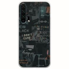 Aesthetic Black Huawei Honor 20 Pro Flexible TPU (Διάφανη Σιλικόνη)
