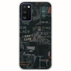 Aesthetic Black Samsung Galaxy A41 Flexible TPU (Διάφανη Σιλικόνη)