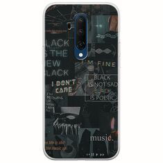 Aesthetic Black OnePlus 7T Pro Flexible TPU (Διάφανη Σιλικόνη)
