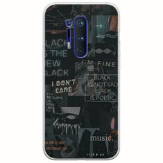 Aesthetic Black OnePlus 8 Pro Flexible TPU (Διάφανη Σιλικόνη)