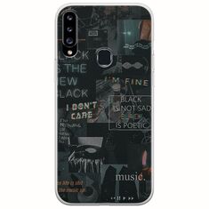 Aesthetic Black Samsung Galaxy A20s Flexible TPU (Διάφανη Σιλικόνη)