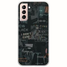 Aesthetic Black Samsung Galaxy S21 Flexible TPU (Διάφανη Σιλικόνη)