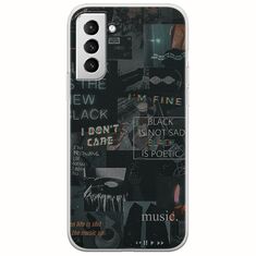 Aesthetic Black Samsung Galaxy S21 Plus Flexible TPU (Διάφανη Σιλικόνη)