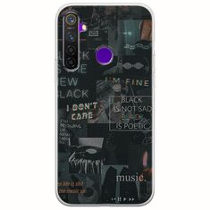 Aesthetic Black Realme 5 Pro Flexible TPU (Διάφανη Σιλικόνη)