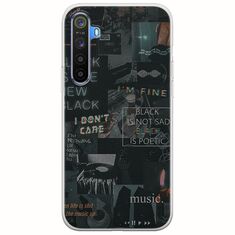 Aesthetic Black Realme 6 Flexible TPU (Διάφανη Σιλικόνη)